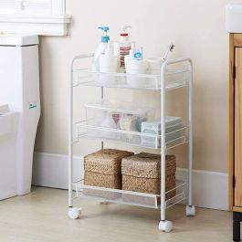 Inde Carrito Auxiliar Confortime de 3 Niveles con Ruedas, 58.7 cm Largo x 26.7 cm Ancho x 7.5 cm Alto (4 Unidades)