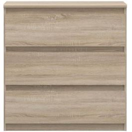 CHELSEA CHLK23-D30F Cómoda 3 Cajones Color Roble L 77,2 x P 42 x H 79,9 cm