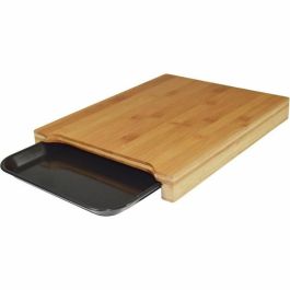 Jocca Tabla de Cortar de Bambú con Bandeja Integrada 36x27,5x4 cm - Ideal para Cortar y Servir