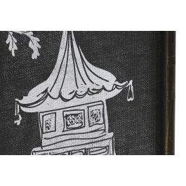 Cuadro Oriental DKD Home Decor Negro Blanco 2.8 x 70 x 50 cm (2 Unidades)