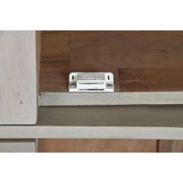 DKD Home Decor Vitrina Sixties Gris Negro 177 x 40 x 180 cm con 6 Puertas y 8 Estanterías