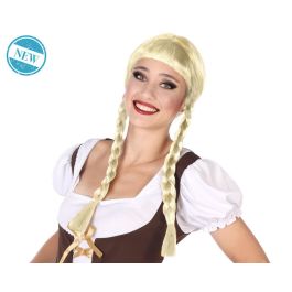 Peluca Con Trenzas Rubia 180 gr - Ideal para Disfraces Tiroleses, Campesinas y Medievales Precio: 4.79000038. SKU: B1JJ4H6TZW