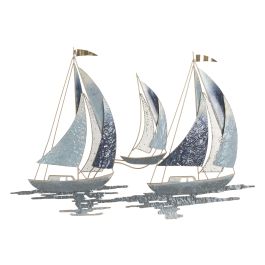 DKD Home Decor Decoracion Pared Atlantico Azul Marino Dorado 4 x 59 x 83 cm (2 Unidades) Precio: 83.89000059. SKU: B1999AXYBF