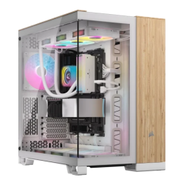 Corsair CC-9011284-WW Carcasa PC Gaming Midi Tower con Ventana de Vidrio Templado, Iluminación RGB y USB-C - Blanco Bamboo Precio: 235.79000049. SKU: B1FNC86JH9