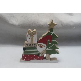 DKD Home Decor Adornos Decoración Navidad Tradicional MDF Verde Rojo Dorado, Set 6 Figuras Papá Noel Árbol Regalos, 2x23.5x22 cm Precio: 17.99754. SKU: B15L78F6KP