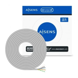 AISENS - Cable de Red RJ45 CAT.6 UTP RIGIDO AWG23 CCA (ALEACION), GRIS, 100M Precio: 25.88999974. SKU: B1AL8K9VKR