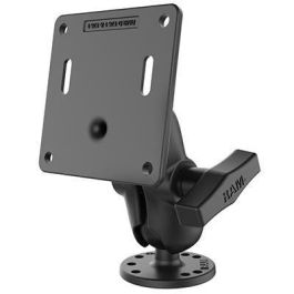 RAM Mounts RAM-101U-B-2461 - Montaje de Doble Bola con Brazo Corto, Placa VESA 75x75mm y Bola de 1.5 pulgadas