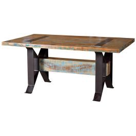 Giner y Colomer Mesa Comedor Madera Reciclada Base Metal Multicolor 200 cm Precio: 1088.9879. SKU: B1EFVS3VCZ