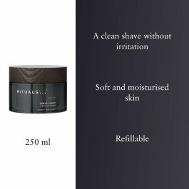 Rituals HOMME Crema de Afeitar 250ml - Afeitado Suave, Sin Irritaciones, Piel Hidratada y Calmada. Con Ginseng + Hydra y Bisabolol. 97% Natural.