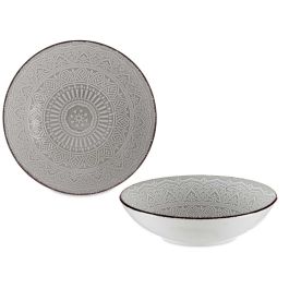 Plato Relieve Hondo Gris 20Cm Vessia (24 Unidades) Plato Relieve Hondo Gris 20Cm Vessia (24 Unidades)