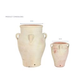 DKD Home Decor Ánfora Decorativa Mediterránea Artesanal Hecha a Mano, de Terracota Cruda 53x72x53 cm, Juego de 2 Unidades DKD Home Decor Ánfora Decorativa Mediterránea Artesanal Hecha a Mano, de Terracota Cruda 53x72x53 cm, Juego de 2 Unidades