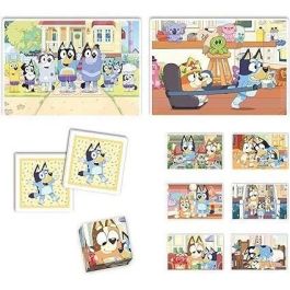 Clementoni 18320 Edukit 4 en 1 Bluey | Juguete Educativo Desarrollo Memoria, Lógica, Destreza Manual y Aprendizaje para Niños +3 años