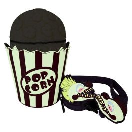 Loungefly Bolso Popcorn Killer Klowns Piel Vegana con Correa Ajustable y Detalles que Brillan en la Oscuridad