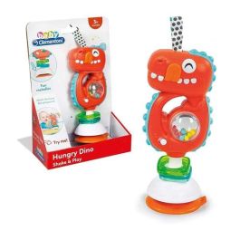 Sonajero musical dinosaurio con ventosa para sujetar en cualquier base 7x15x22 cm