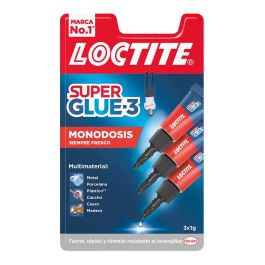 Loctite Super Glue 3 Pegamento Instantáneo Líquido para Todo Tipo de Materiales, Máxima Fuerza, 3x1g Blíster Monodosis Precio: 5.79000004. SKU: S7902900