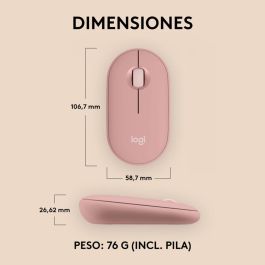Logitech Ratón Inalámbrico Pebble Mouse 2 M350S, Ambidiestro, Plástico Reciclado, Bluetooth, 400-4000 DPI Logitech Ratón Inalámbrico Pebble Mouse 2 M350S, Ambidiestro, Plástico Reciclado, Bluetooth, 400-4000 DPI