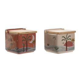 Salero Boho DKD Home Decor Terracota Beige 12.5 x 12 x 14 cm (2 Unidades)