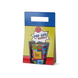 Magic Lights Vela en vaso pop art Labios Ø7,5x8,4cm