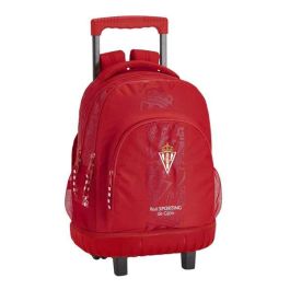 Cartera Escolar Safta Con Carro Sporting De Gijon Mochila Grande Con Ruedas Compact 320x450x210 mm