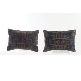 DKD Home Decor Cojín Árabe Bordado Geométrico de Algodón y Poliéster Azul Naranja 50x35x10 cm (2 Unidades) Colección Josta con Cremallera Precio: 19.34064. SKU: S3037973
