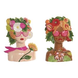 DKD Home Decor Macetero Tropical Multicolor Cerámica 17 x 35 x 27 cm (2 Unidades) Precio: 108.9899998. SKU: B1BMC786SL