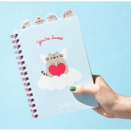 ERIK Cuaderno A5 Pusheen Purrfect Love, 80 hojas a rayas, tapa blanda, wire-o, 4 separadores