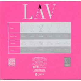 Lav Set 6 Copas Agua 260 cc Misket (4 Cajas)