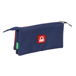 Portatodo Triple Benetton Flag Azul marino 22 x 12 x 3 cm