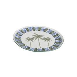 DKD Home Decor Palm 25 Plato Tropical Porcelana Azul Verde 27 x 2 x 27 cm (6 Unidades) Precio: 54.49999962. SKU: B1HGWAV5GA