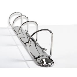 Liderpapel Carpeta Canguro 4 Anillas Mixtas 40mm A4 Plástico Blanco