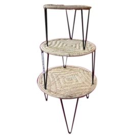 DKD Home Decor Bali 2020 Mesita Auxiliar Marron Negro Metal Cuerda 62 x 40.5 x 62 cm Set de 3 Precio: 93.49999967. SKU: B13D3TNXBG