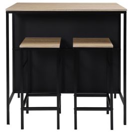 Mesa Isla Con 2 Taburetes Loka Home Deco Factory Mesa Isla Con 2 Taburetes Loka Home Deco Factory