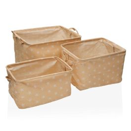 Set de Cajas Organizadoras Apilables Versa rect stars Beige Poliéster Fusion 3 Piezas Precio: 11.49999972. SKU: S3409545