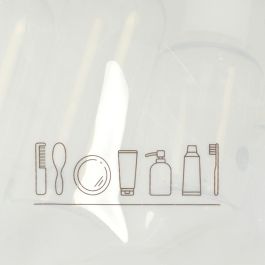 Jet Lag Neceser de Viaje Transparente con 5 Botes Reutilizables Autorizado en Cabina de Avión 19.5x4x13.5 cm