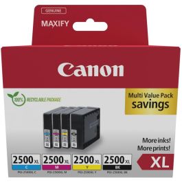 Canon 9254B010 Cartuchos de Tinta Originales PGI-2500XL Multipack BK/C/M/Y Alto Rendimiento (XL) para MAXIFY
