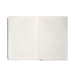 Cuaderno Con Gomilla Antartik Notes Tapa Blanda A5 Hojas Cuadricula Rojo 80 Hojas 80 gr Fsc