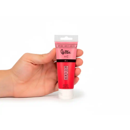 Liderpapel Pintura Acrílica Tubo de Plástico 60 ml Color Rojo Pirrol