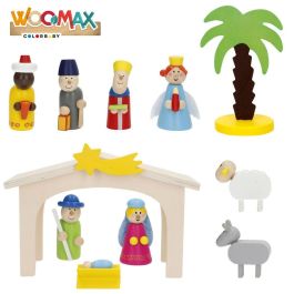 Belén de Navidad Woomax Madera plywood 23 x 16 x 11 cm (4 Unidades) Belén de Navidad Woomax Madera plywood 23 x 16 x 11 cm (4 Unidades)
