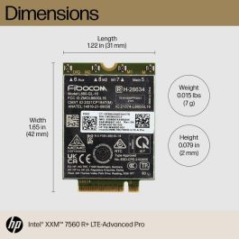 HP XMM 7560 R+ LTE-Advanced Pro WWAN para portátiles HP Business: Conectividad Gigabit segura donde la necesites