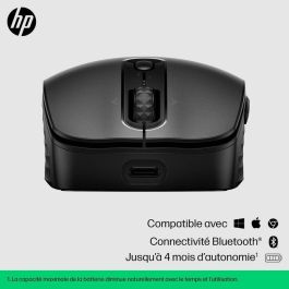 HP Ratón 695 Inalámbrico Bluetooth Recargable Negro Óptico 4000 DPI 7 Botones