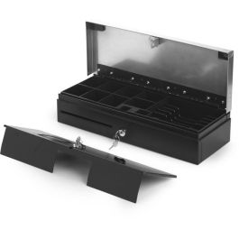 Capture Cajón de Efectivo de Acero 460mm con Tapa Abatible y Bandejas Flexibles para Billetes y Monedas