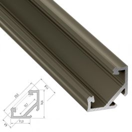 Perfíl Aluminio Tipo C 2,02M Perfíl Aluminio Tipo C 2,02M