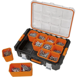 Tood Estuche Organizador TOO8019053050995 con 12 Compartimentos Extraíbles y Tapa Transparente, 53x37x13 cm