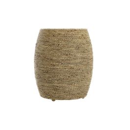 DKD Home Decor Reposapies de Cañamo y Cuerda Marron Claro 45 x 52 x 45 cm
