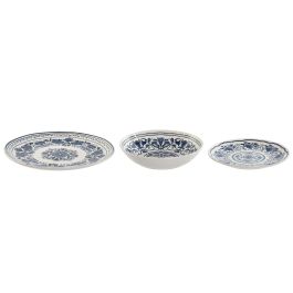 Vajilla Arabe DKD Home Decor Azul Blanco 27 x 2 x 27 cm Set de 18 Vajilla Arabe DKD Home Decor Azul Blanco 27 x 2 x 27 cm Set de 18