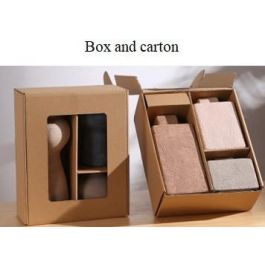 DKD Home Decor Jarrón Urban de Gres Multicolor 9 x 24 x 9 cm - Set de 3 Piezas