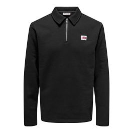 Sudadera sin Capucha Hombre Only & Sons Onsdawson Reg Halfzip Sweat Negro XS