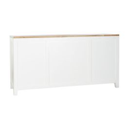 DKD Home Decor Buffet Urban Colección Daniela 3 Cajones 2 Puertas 2 Estanterías Madera Mango Acacia Cristal Blanco Marrón 180x45x90 cm