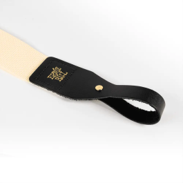 Ernieball Correa para Guitarra y Bajo de Polipropileno, Ajustable de 43 a 75 Pulgadas, Color Crema