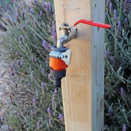 Edm Conector Rápido Sin Rosca para Grifo Ø18 mm Macho Gris/Naranja